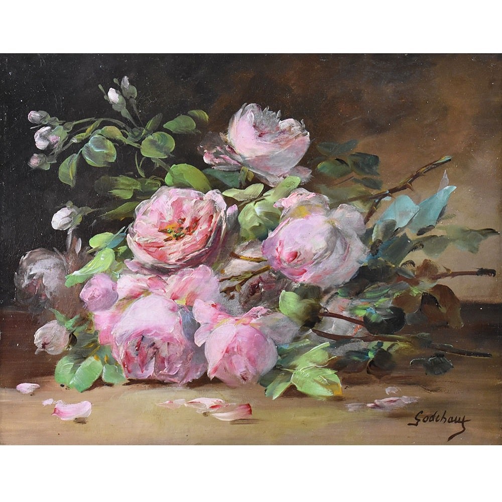 QF571 1 antique floral paintings oil paintings flowers XIX.jpg